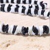 BlueRica Black & White Puka Shell Chips Necklace & Anklet