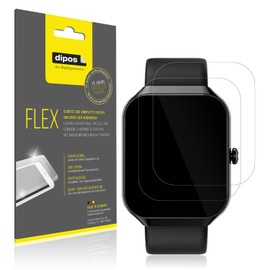 dipos FLEX 2x Protective Film Clear Suitable for Motast P99 1.96 Inch, 100% Display Cover, Anti-Shock, Fingerprint Compatible, Case-Friendly, Full Cover Screen Protector Film