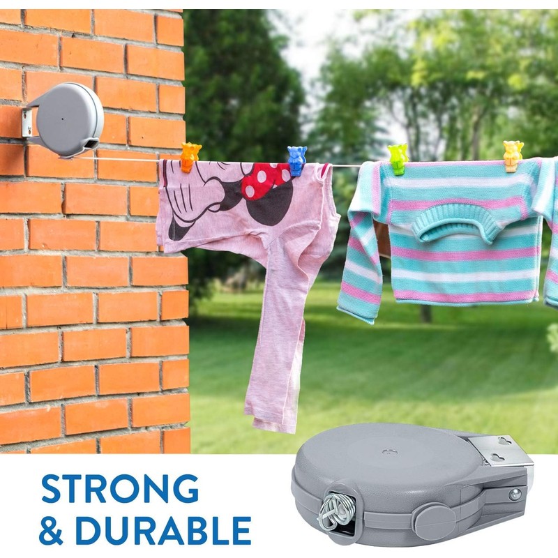 Tatkraft art moon Long Washing Line, Retractable Clothes Line Outdoor,
