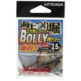 KATSUICHI KJ-21R KJ-21R Marine Suspension Moat, BOLLY Red #4-3.5g