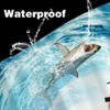 Grtuspr Funny Cat Shower Curtain Set, Cute Cat Riding Shark