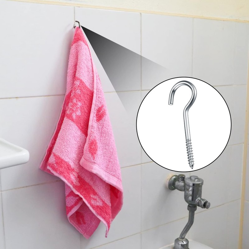 pzihao Pack of 115 Screw Hooks, Cup Hook Screw, Ceiling