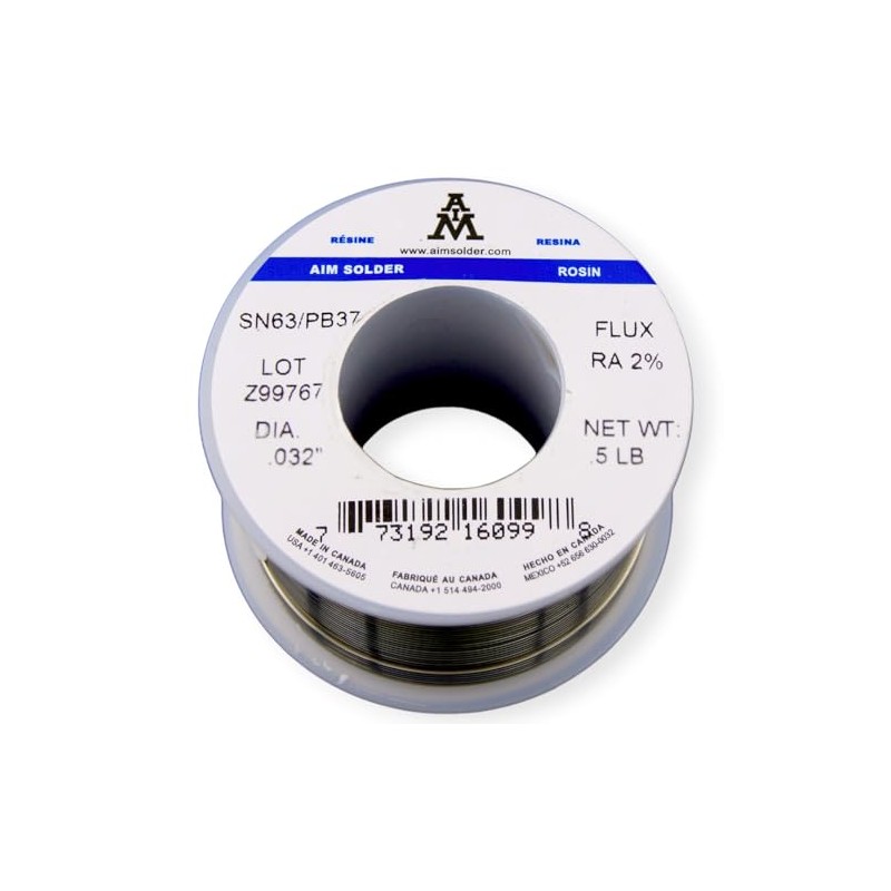 AIM Solder 63-37 Tin Lead Rosin Core Solder Wire for