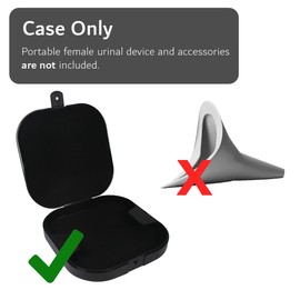 TUDIA Compatible Hard Plastic Travel Carrying Case for GoGirl Female Urinator (Black)