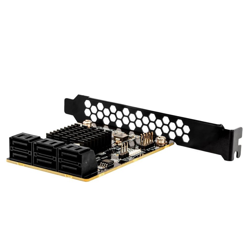 PCIe 3.0 x1 to 6-Port SATA Expansion Card, ASM1166, 6Gbps