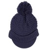 Pia Rossini Ladies Willow Hat Navy Chunky Knit Peak Brim