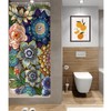 Neasow Boho Floral Shower Curtains for Bathroom, Bright Fabric Blossom