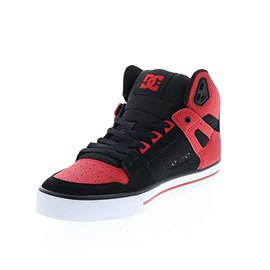 DC mens Pure High-top Wc Skateboard, Skate Shoe, Fiery Red/White/Black, 10 US