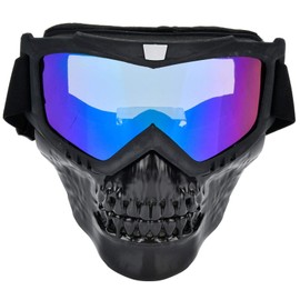 EVTSCAN Powersports Goggles, Unisex Outdoor Skull Motorcycle Helmet Goggles Face Mask Motorbike Racing Glasses(Colorful)