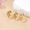 OIDEA Damen Chunky Ringe Set: Edelstahl goldfarbig für Frauen, ideal