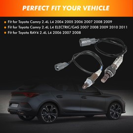 2004-2011 O2 Oxygen Sensor Upstream and Downstream Compatible for Toyota Camry 2.4L L4 2004-2009, RAV4 2.4L L4 2006-2008, Camry 2.4L L4 Electric/Gas 2007-2011, Replaces 234-4622, 234-9049