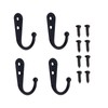 Lansonee 4 PCS Wall Mounted Hooks Coat Hooks Retro Door