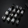 JeryWe 16Pcs Stainless Steel Band Rings for Men Women Fidget