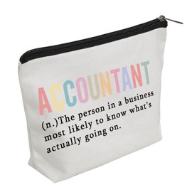 WZJHCL Accountant Definition Makeup Pouch Bag Accountant Appreciation Gift CPA Survival Kit Accounting Storage Pouch Bag (Accountant)