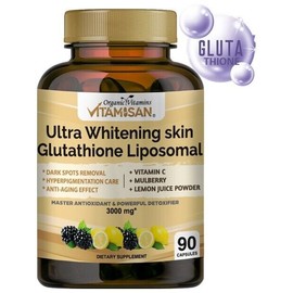 90 Count (Pack of 1) Liposomal Glutathione organic Vitamins 3000mg - 90 Capsules Ultra Master Liver D