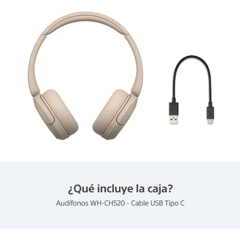 Audífonos Inalámbricos Wh-ch520 Color Beige