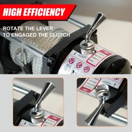 4000LB Electric Winch with Wireless Remote | Off-Road Recovery Winch for Car/Truck/SUV/Heavy Duty Towing & Pulling WinchLoad Capacity: 4000 lbs, Line Speed: 5 m/min