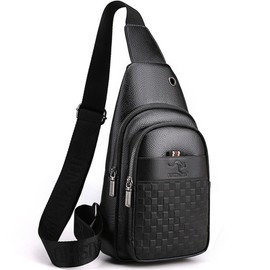 Wenbones Schultertasche Crossbody Bag, Umhängetasche Herren Wasserdichte, Shoulder Backpacks Chest Crossbody Bag, For sports, Mountaineering, Hiking, Cycling and Travel（Schwarz）