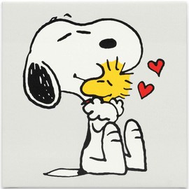 Peanuts Snoopy and Woodstock Love Gallery Wrapped Canvas Wall Decor - Sweet Snoopy Wall Art for Home Decorating