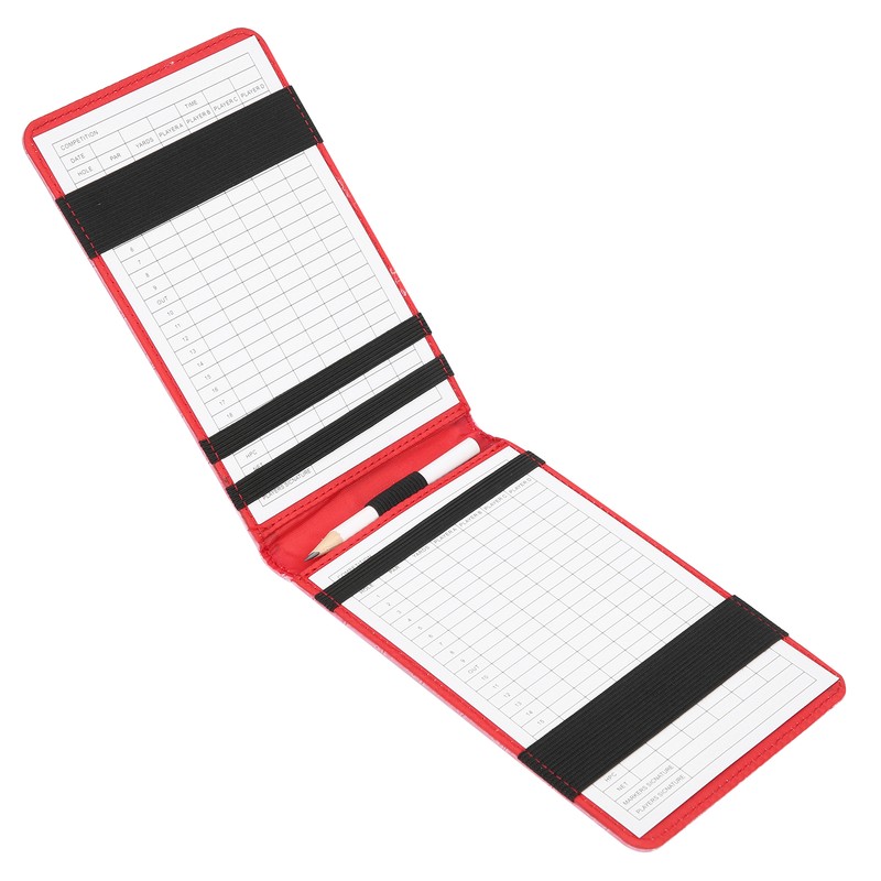 Golf Scorecard Holder PU Leather Scoring Book Golf Score Card