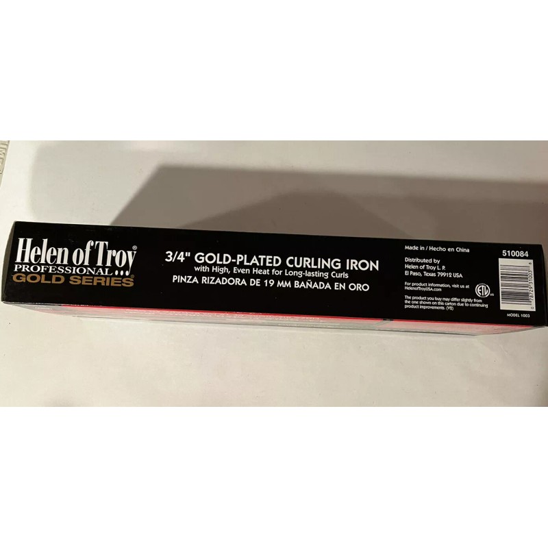 Helen Of Troy 3/4” Gold Plated Professional Series Curling Iron