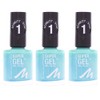 3 x Manhattan Super Gel Nagellack 098 Never Blue With