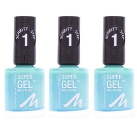 3 x Manhattan Super Gel Nagellack 098 Never Blue With You je 12ml Gel Maniküre