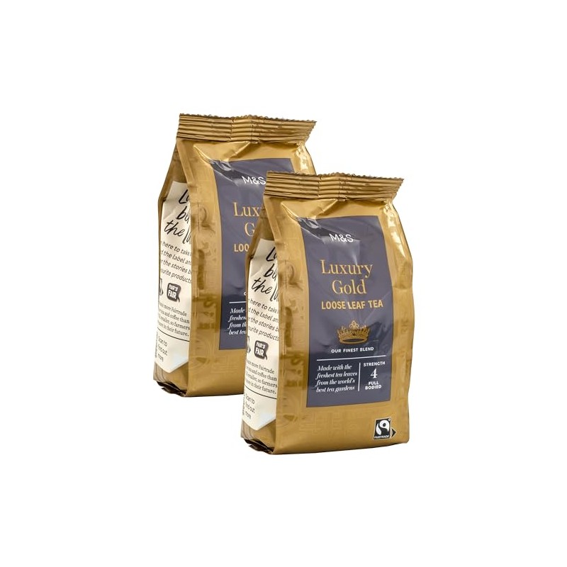 M&S Luxury Gold Loose Leaf Tea, Finest Blend, Strength 4,