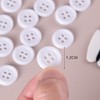 20PCS 20L Sewing Buttons Resin Round Flat 4-Hole Craft Replacement