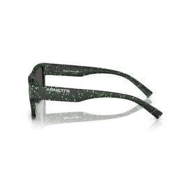 ARNETTE Men's an 4344 Sunglasses, Mt Black/Gekko Green Splatter/Dark Grey Policarb, 54 mm