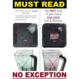 Replacement 72oz Pitcher (Old Style Model) for Ninja BL740 BL770 BL771 BL772 BL780 Professional Mega Kitchen System Blender