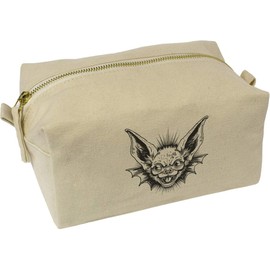 'Vampire Bat Portrait' Canvas Wash Bag/Makeup Case (CS00044006)