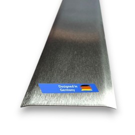 Gastro-Blechdesign Transition Profile 90 x 11 cm Polished Door Sill Strip Stainless Steel K240-0.8 mm Transition Profile Transition Rail Floor Strip 900 x 110 mm