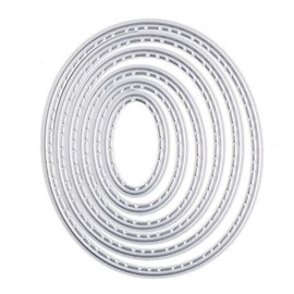 Mvchifay Cutting Dies Metal Stencils Scrapbooking Tool DIY Craft Carbon Steel Embossing Template for Paper Card Making (Oval Set)