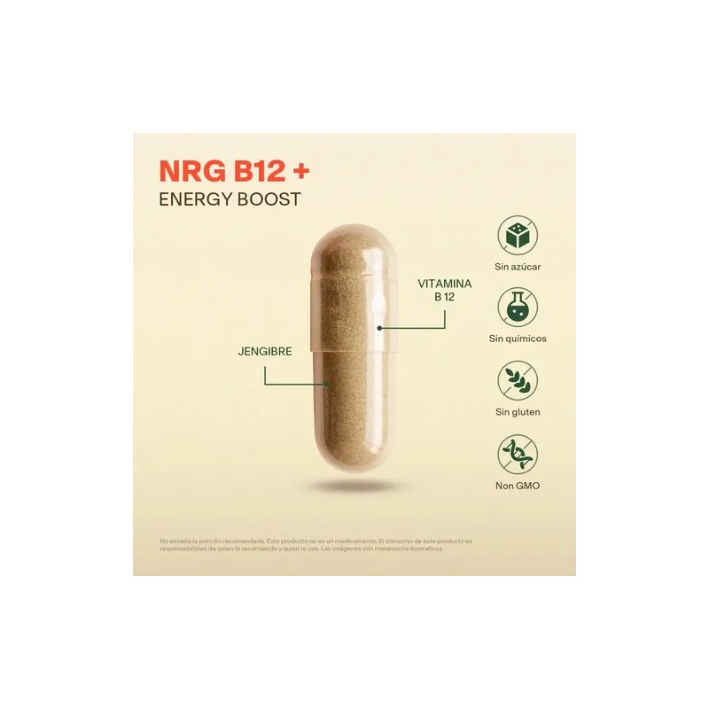 Complejo Vitamina B12 Energy Boost 60 Caps Vitalbotanics