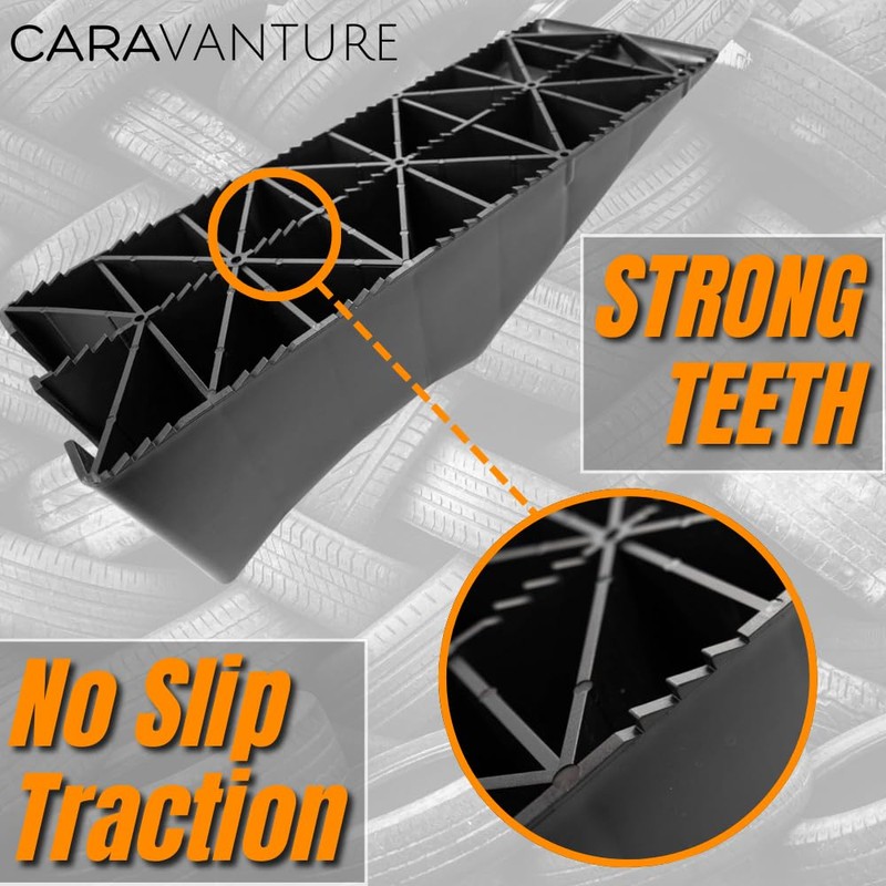 CARAVANTURE Flat Tire Changing Ramp – Heavy Duty Roadside Aid