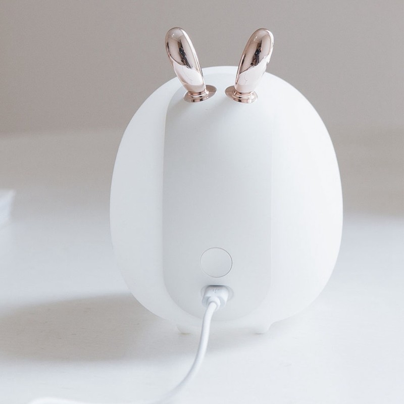 Silicone Night Light USB Rechargeable LED Light Source Cute Rabbit