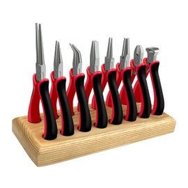 C&T 8-piece Jewellery Pliers, Jewellery Tools, Jewellery Pliers Set with Wood Pallet, suitable for wire wrapping, beading, jewellery making and DIY crafts