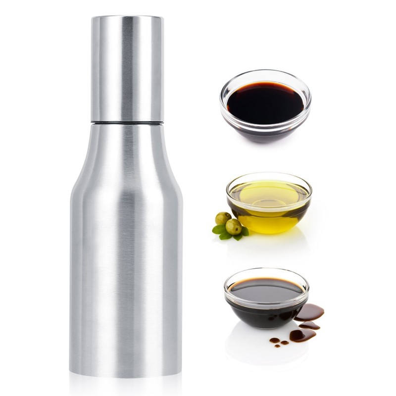 304 Stainless Steel DustProof Leakproof Oil Vinegar Bottle Dispenser Pot