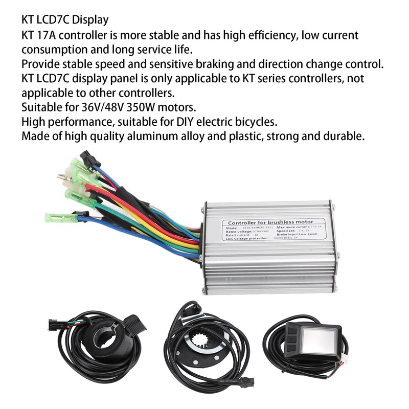 36V/48V 350W Electric Motor Controller Kit 17A Brushless Motor Controller