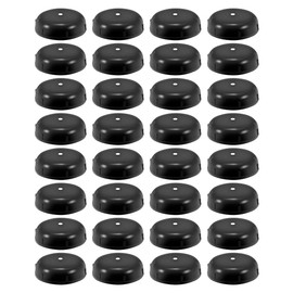 POFET Pack of 32 Chair Leg Gliders, 1.5 Inch Large Round Gliders for Patio Furniture, Scratch-Resistant Plastic Caps for Garden Furniture Feet to Protect the Floor (Black)