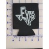 Texas state reflective can holder black with silver logo USA