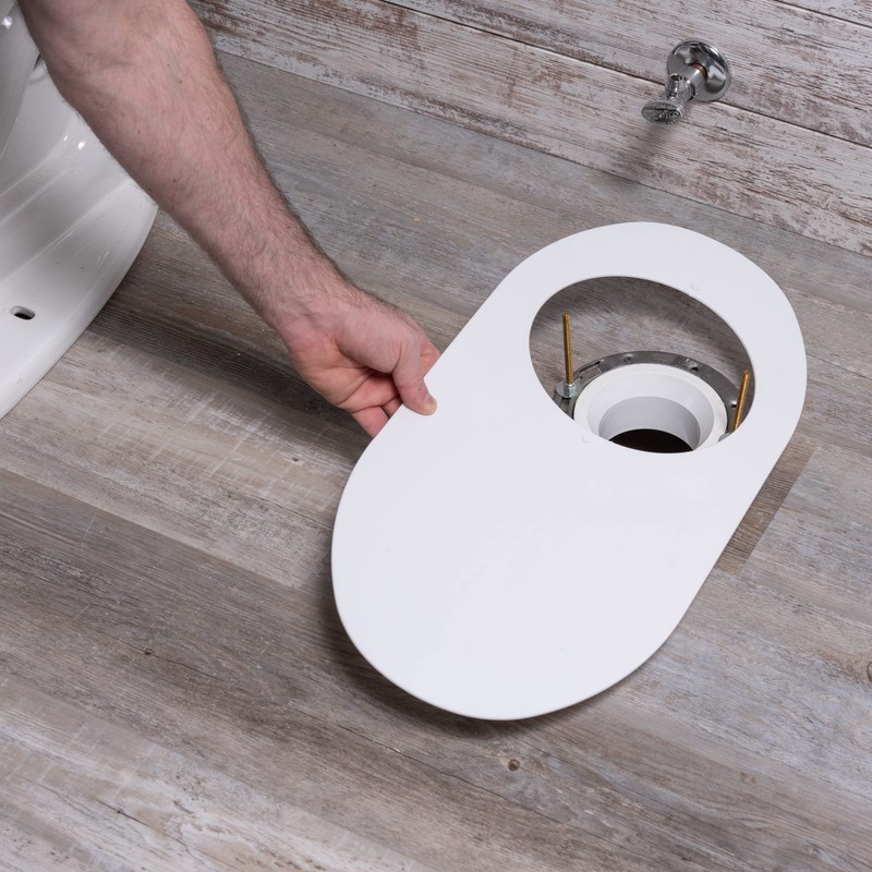 Oatey 31259 Round Nose Toilet Base Plate, White