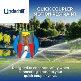 Underhill Anchor for Hose Coupler Valve, 3/4-Inch and 1-Inch Quick Couplers, Sprinkler Garden Irrigation Tools, The Claw Motion Restraint, QCA-075100
