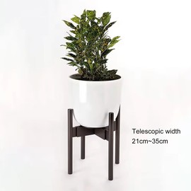 Mikiuly Blumenständer, Pflanzenständer, Blumentopfständer, Blumenhocker, Pflanzenhocker, Blumenhocker Pflanzenregal, Blumentopfhalter für Innen und Außenbereich, Verstellbarer, Metall Schwarz