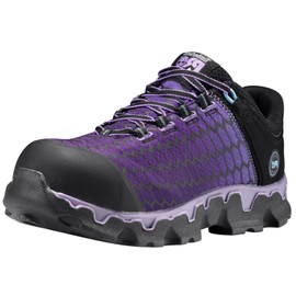 Timberland PRO Women's Powertrain Sport Alloy Toe SD+ Industrial & Construction Shoe, Black Synthetic/Lavender, 6 M US