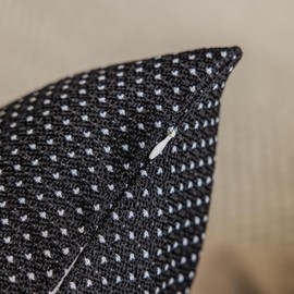 Home Brilliant Black and White Cushion Covers Cushion Protectors, Home Decoration Scatter Cushions for Sofa Bed, 60x60 Cushion Cover, Pack of 2, 60 cm, Black/White