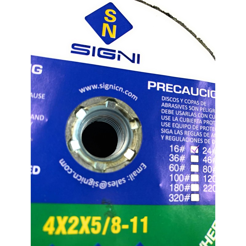 SIGNI 4 inch SiC Silicon Carbide Grinding Stone with 5/8