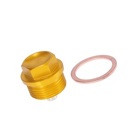 Partuto 1 Set M24 x 1.5 Magnetic Oil Drain Plug Sump Drain Nut Gold Tone Replacement