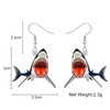 RAIDIN Cute Acrylic Ocean Marine Animal Whale Shark Dangle Earrings